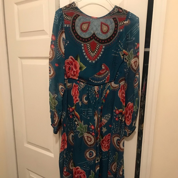 Farm Rio Mystic Blue Midi Dress - Picture 4 of 4